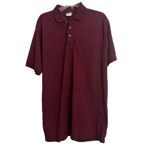 Subway Polo Short Sleeve Shirt Unisex Large Maroon Red Work Uniform Fast Food